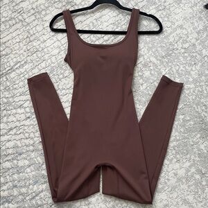 Brown Sleeveless Jumpsuit